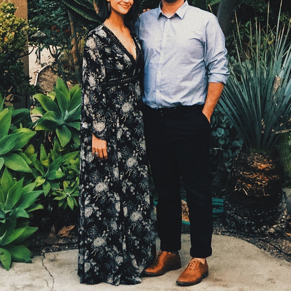 Black Floral Maxi Dress